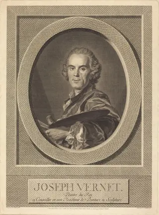 Joseph Vernet, by Louis-Jacques Cathelin, ink, 1770