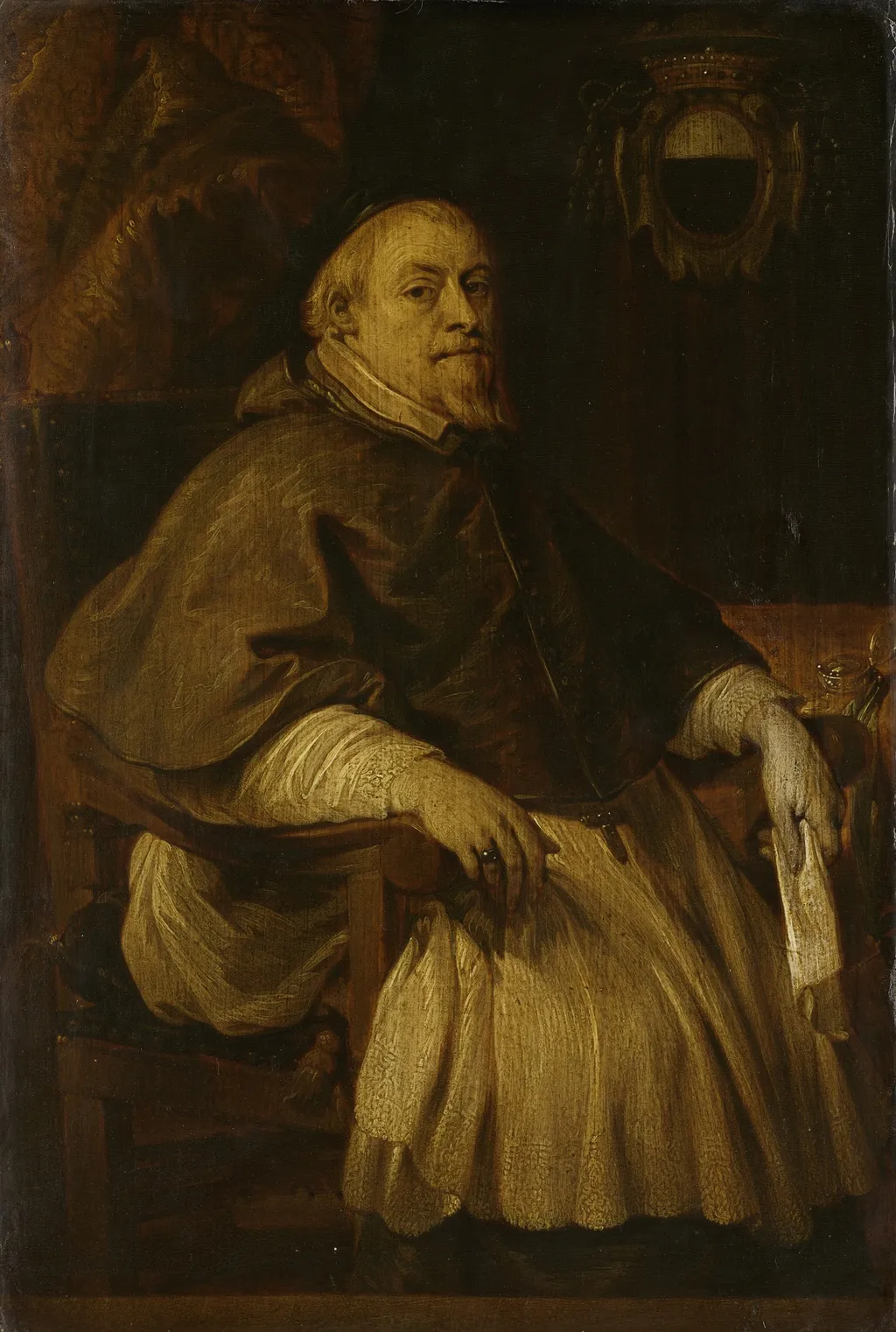 François Vilain de Gand, baron de Rassenghem. Bishop of Tournai (1647-66), by Lucas Franchoys the Younger, oil, 1650