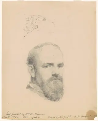 Self-Portrait [recto], by William E. Winner, graphite, 1880