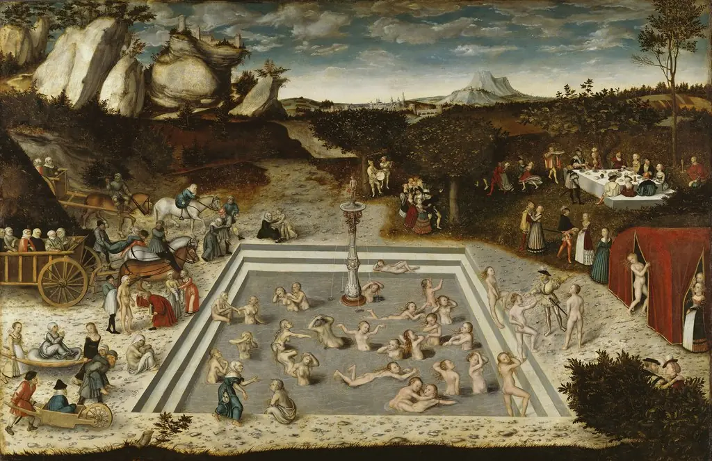 The fountain of youth, by Lucas Cranach the Elder, paint, 1546
