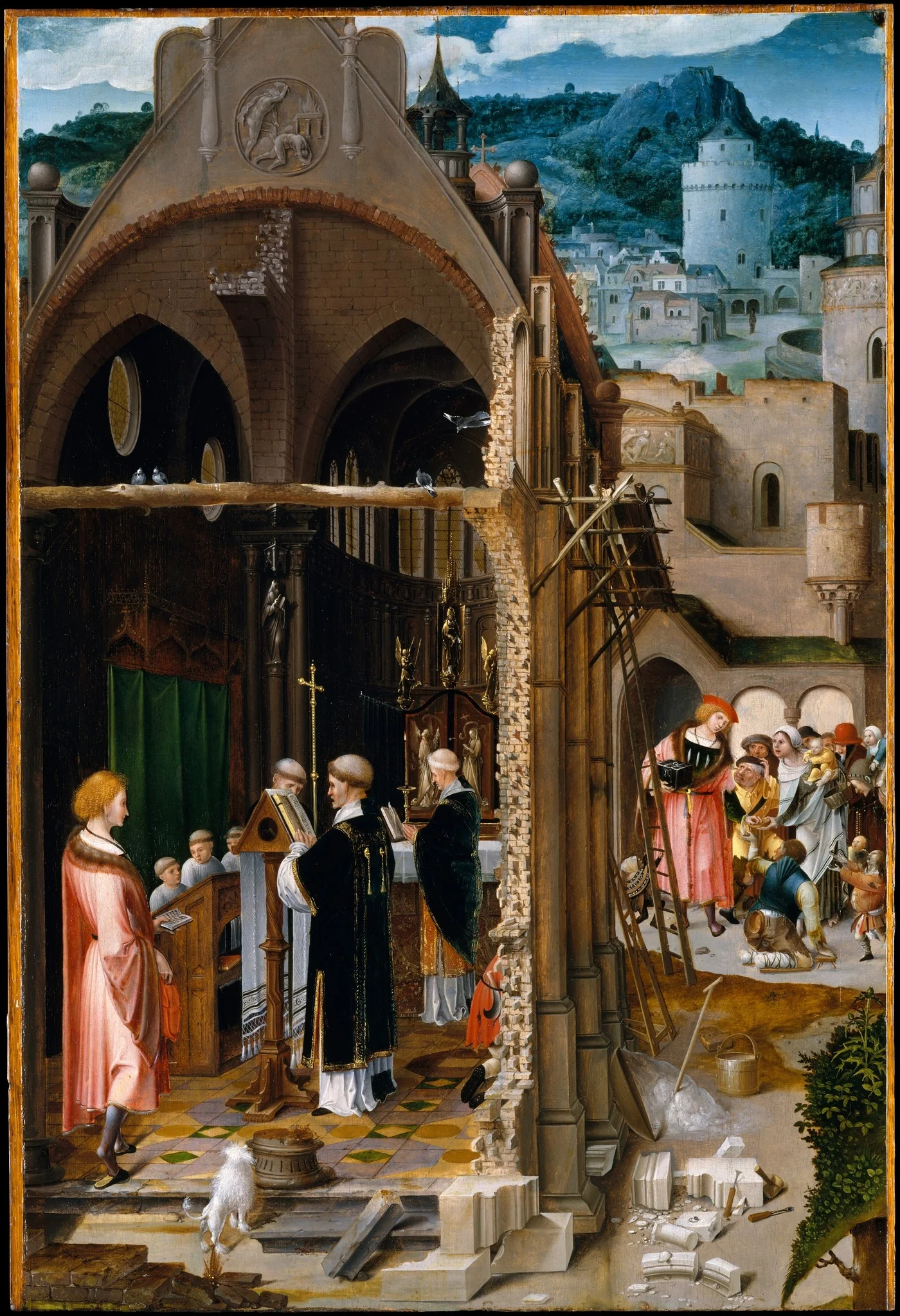A Sermon on Charity (possibly the Conversion of Saint Anthony), detail
