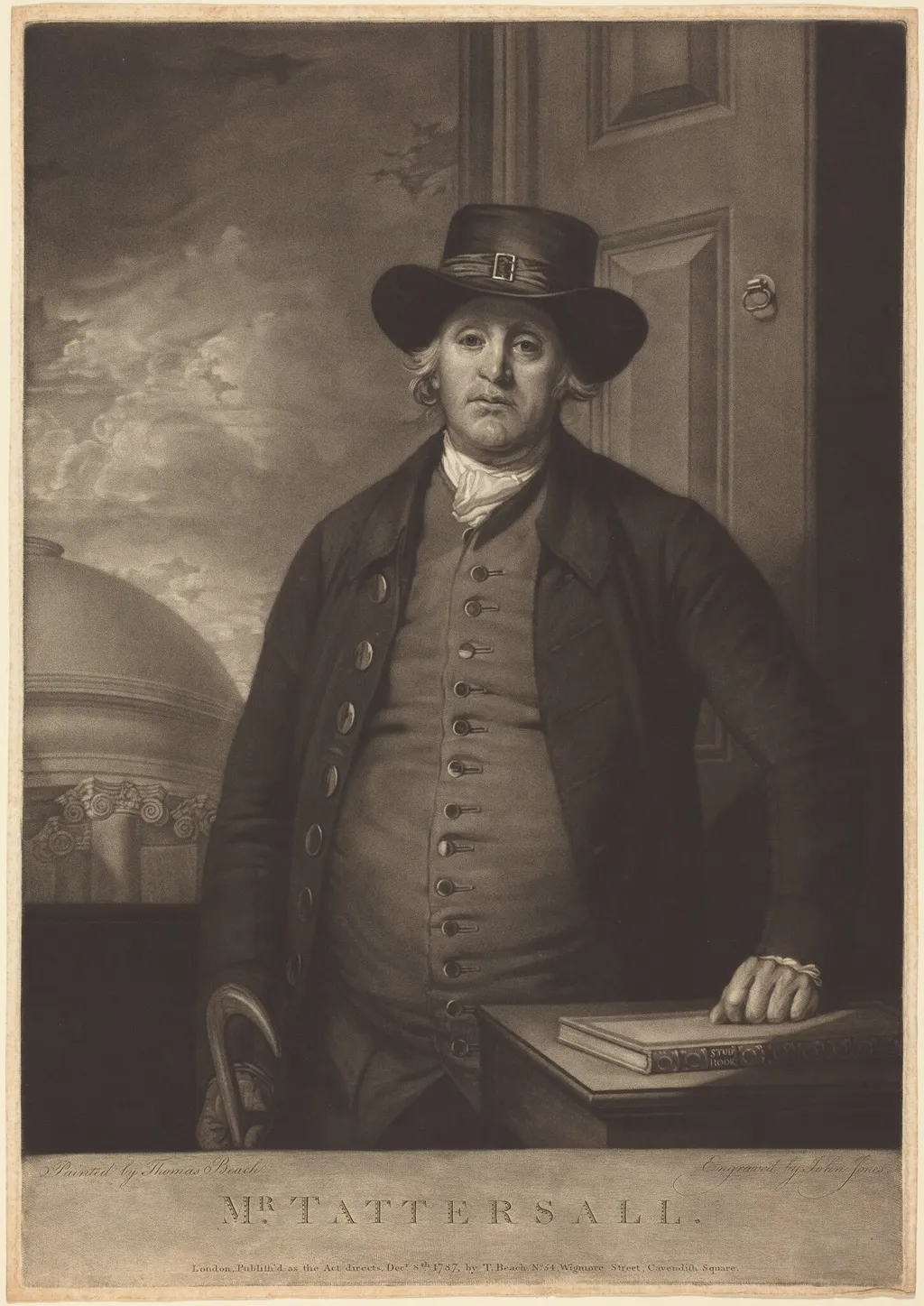 Richard Tattersall, by John Jones, ink, 1787