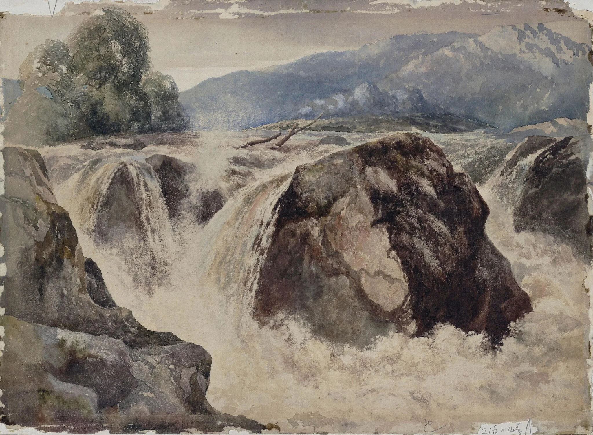 A Waterfall, detail