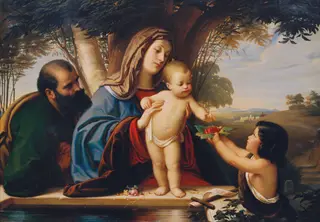 Heilige Familie mit Johannesknaben, by Eduard von Steinle, oil, 1855