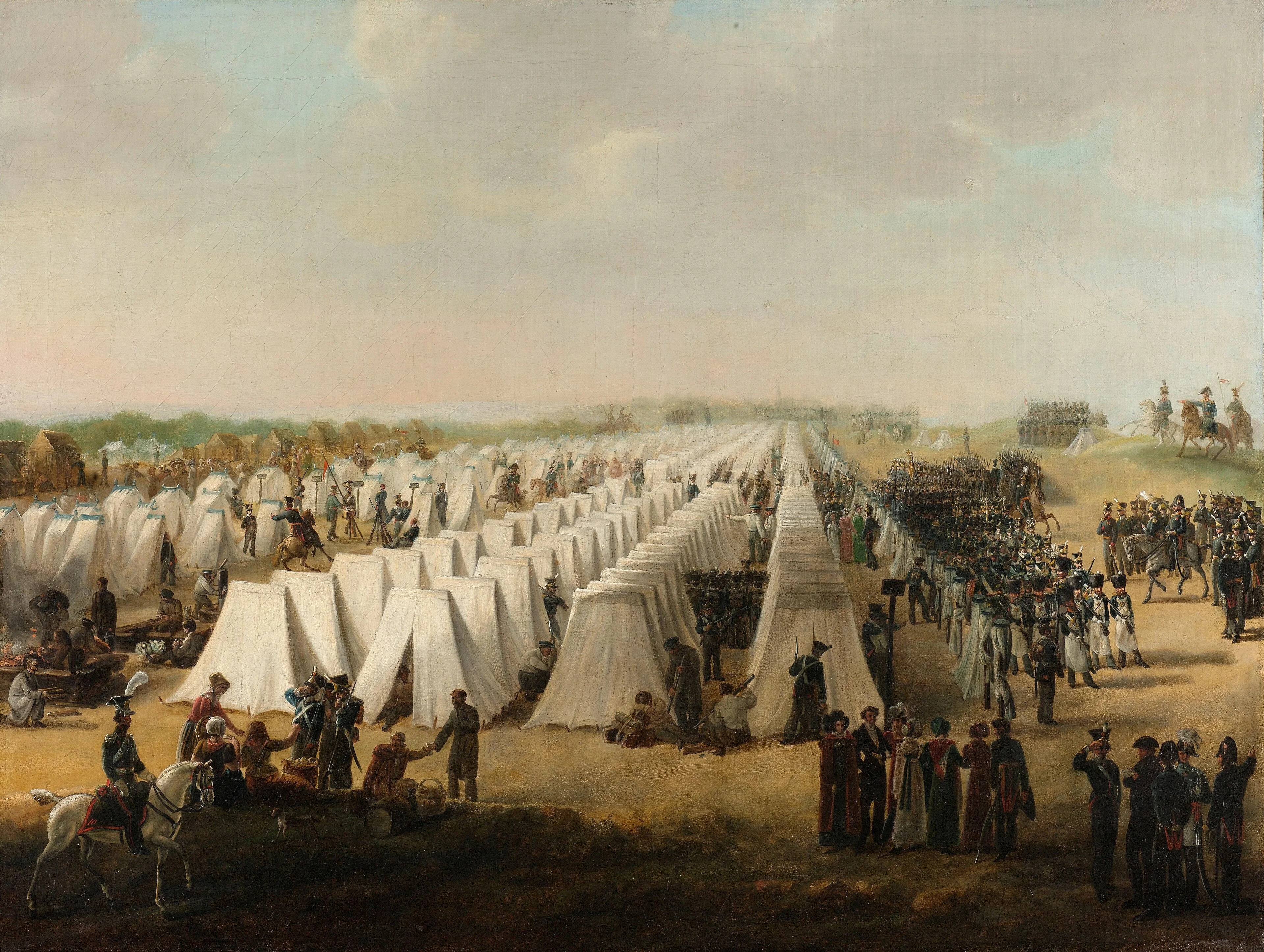The Army Camp at Rijen, detail