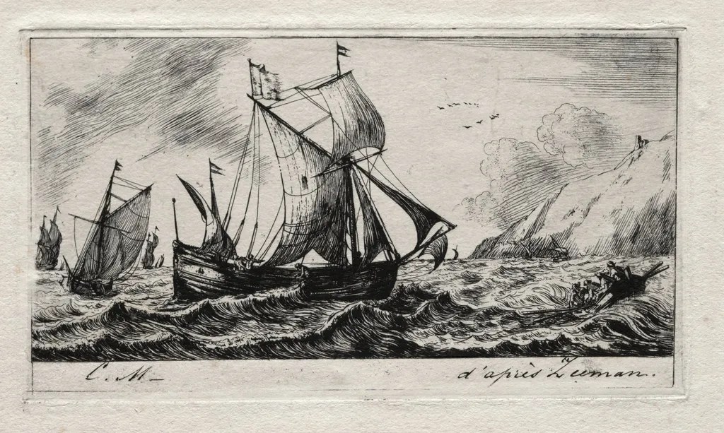 The Galliot of Jean de Vyl of Rotterdam, by Charles Meryon, 1850