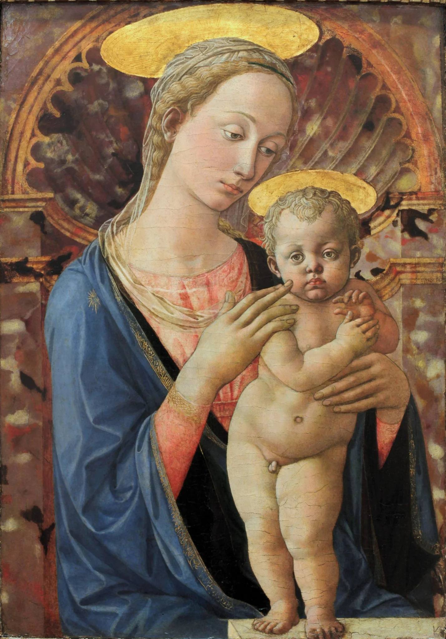 Virgin and child, detail
