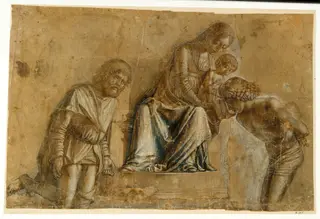 Madonna and Child with Saints Roch and Sebastian, by Michele da Verona, unspecified