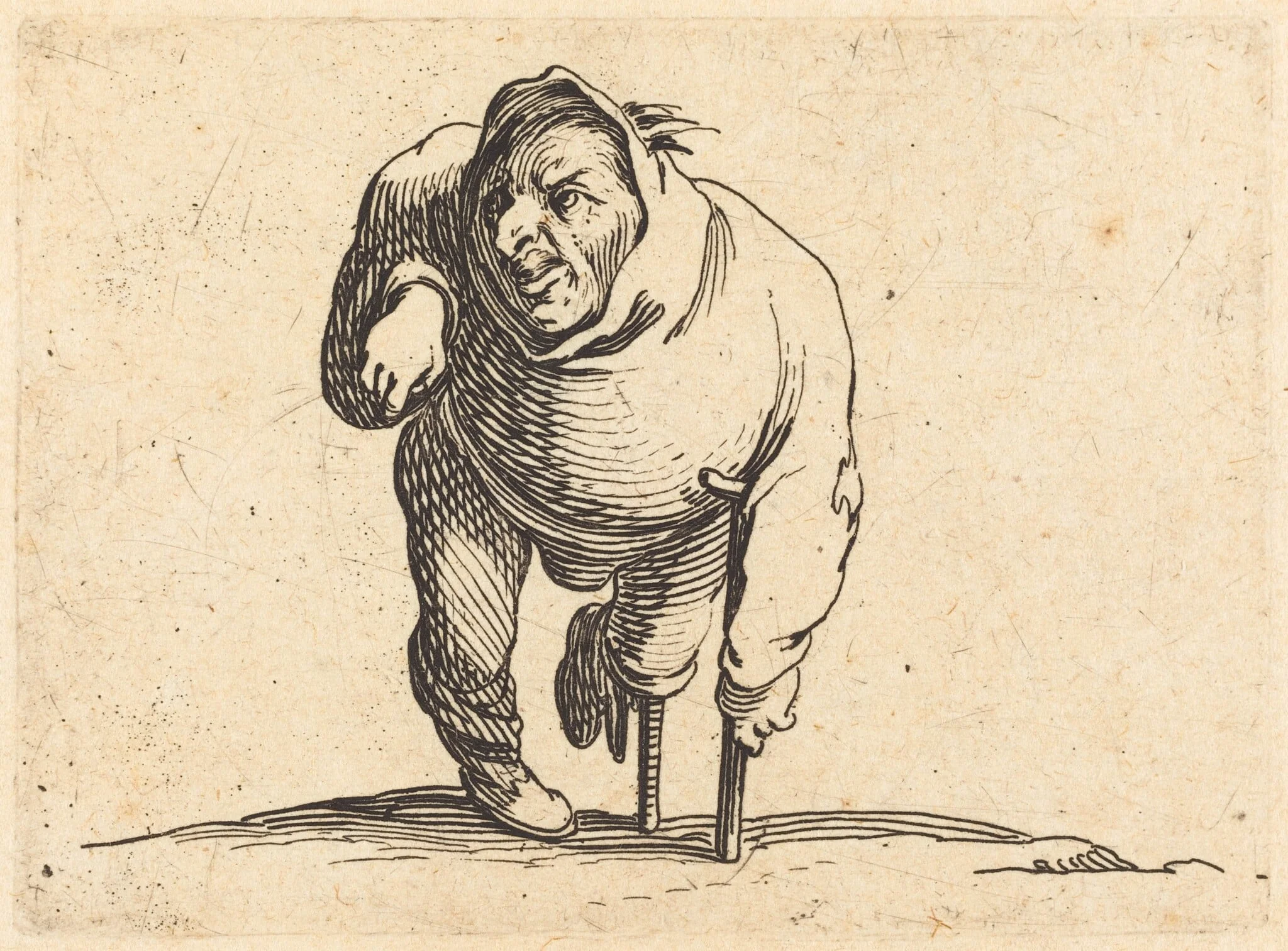 Cripple with Crutch and Wooden Leg, detail