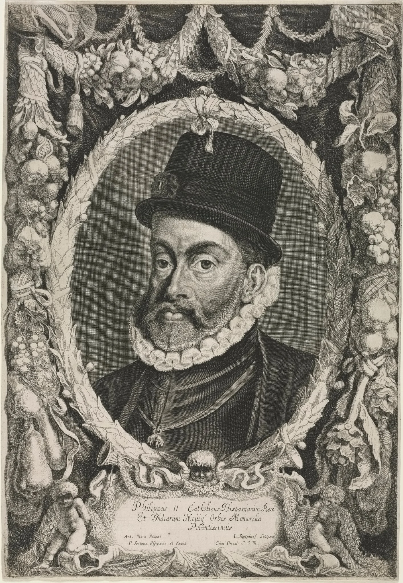 Portrait of Philip II, King of Spain, detail
