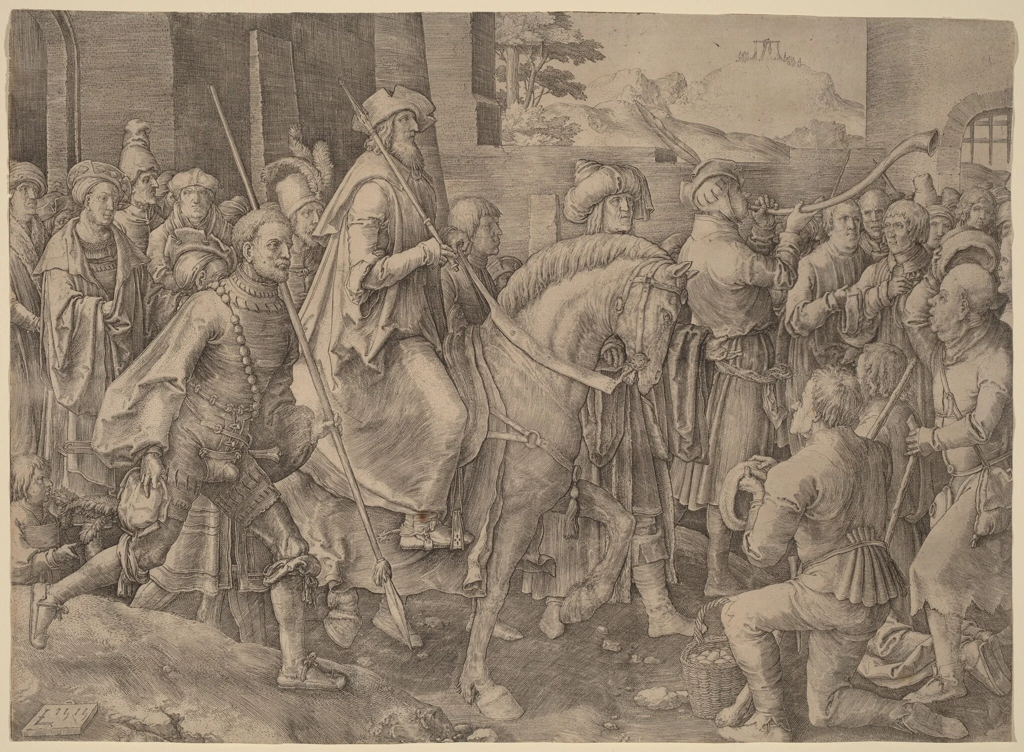 The Triumph of Mordecai, detail