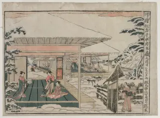 Chushingura: Act IX (from the series Perspective Pictures for The Treasure House of Loyalty), by Kitao Masayoshi, 1794