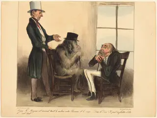 Voyez, Mr. Mayeux, cet animal..., by Honoré Daumier, ink, 1836