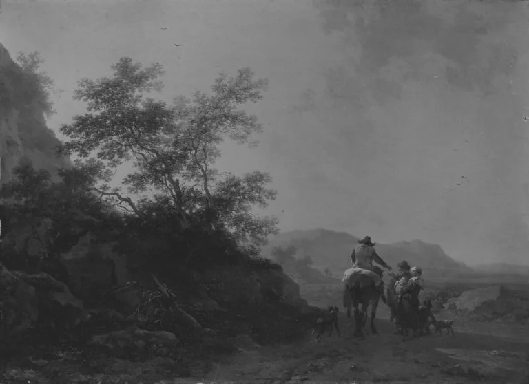 Italian evening landscape, detail