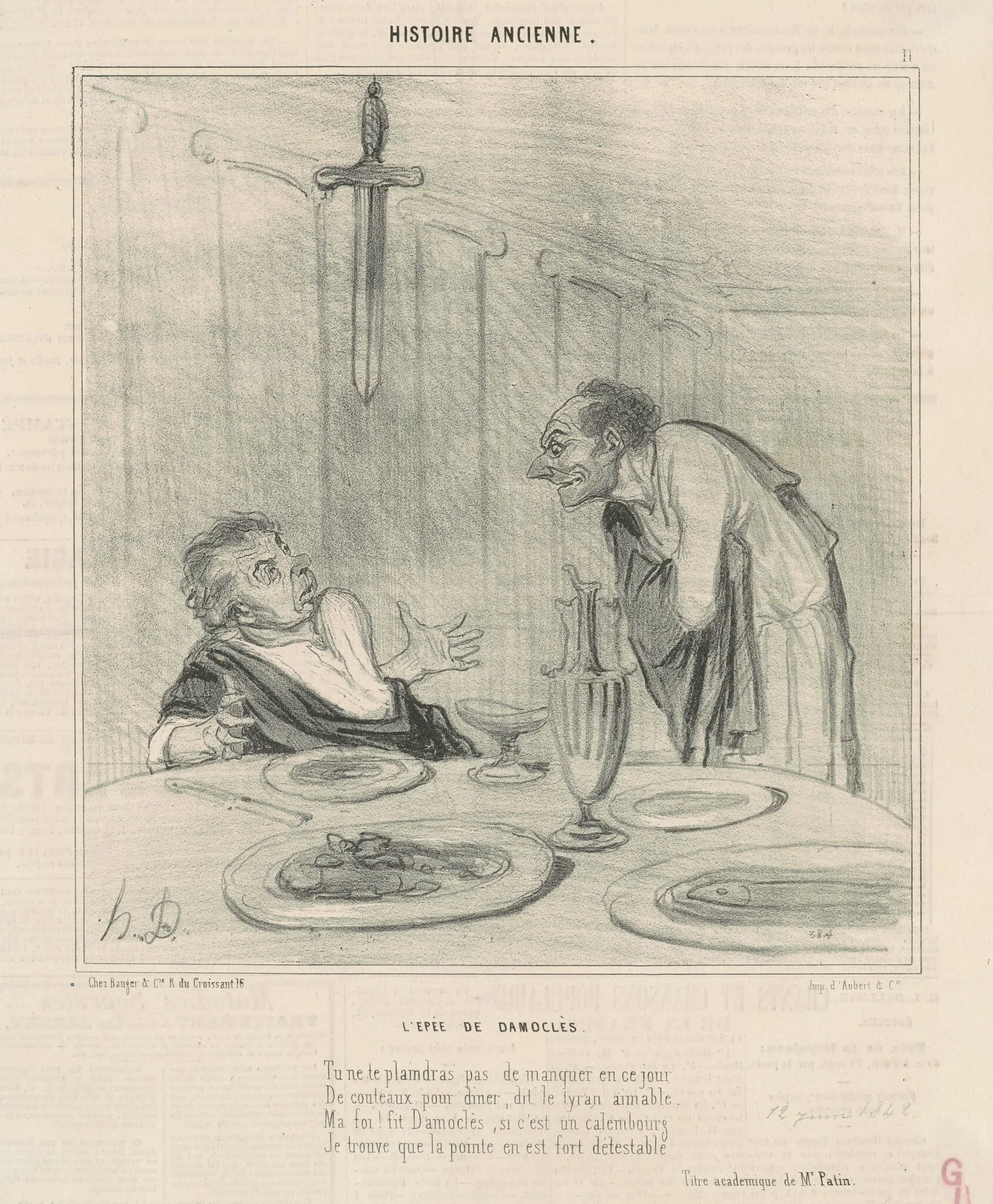 L'épée de Damoclès, detail
