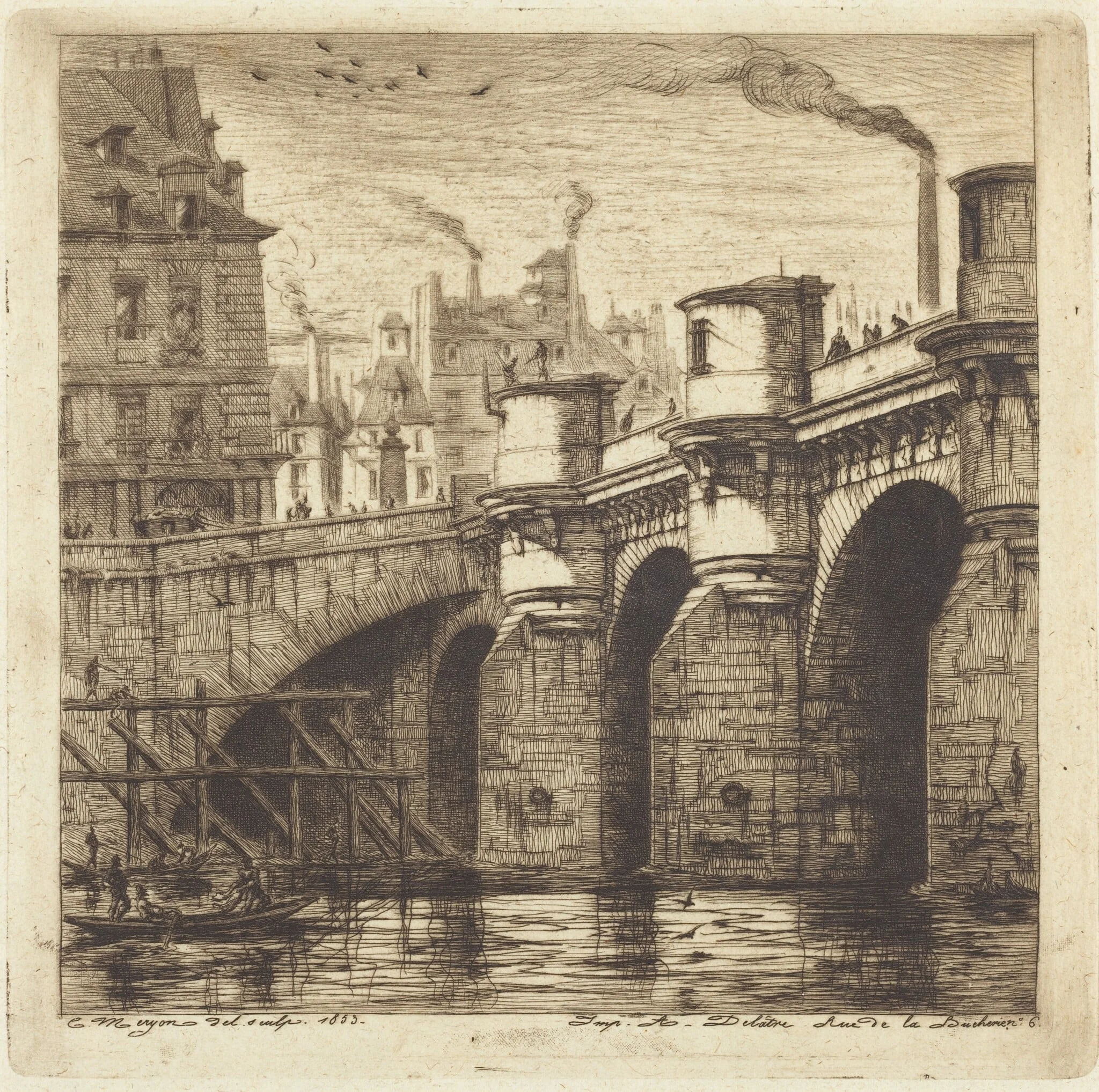 Le Pont-Neuf, Paris, detail