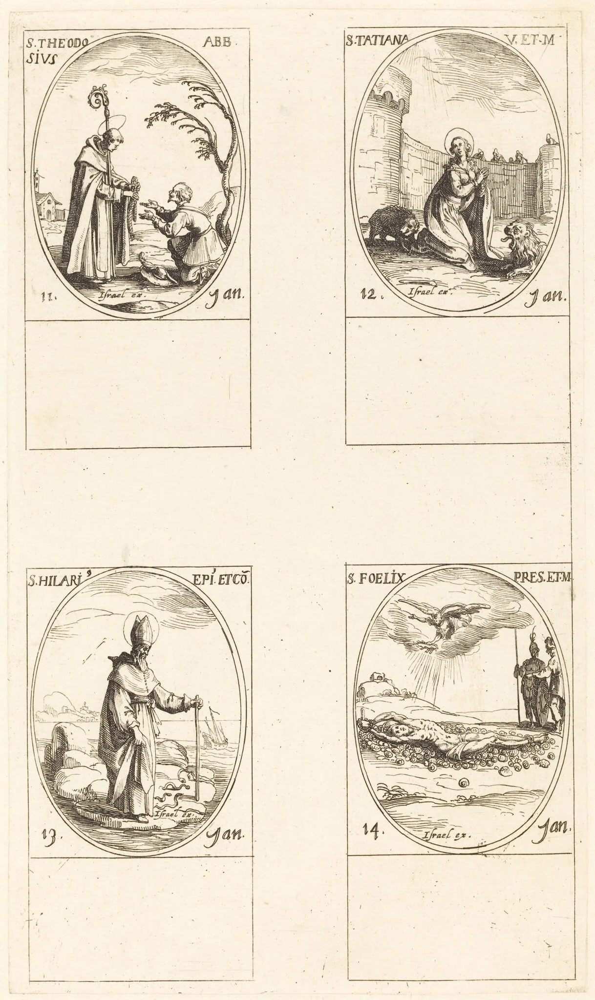 St. Theodosius; St. Tatiana; St. Hilary; St. Felix, detail