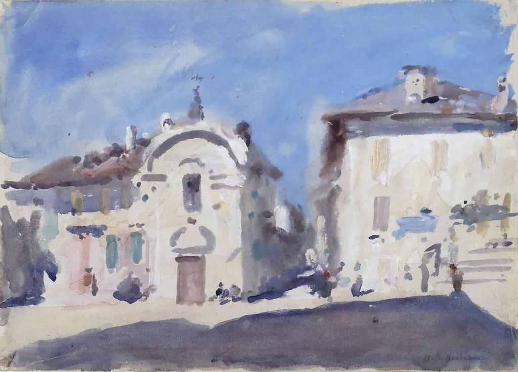 White Houses, Varennes, by Hercules Brabazon Brabazon, watercolor, 1850