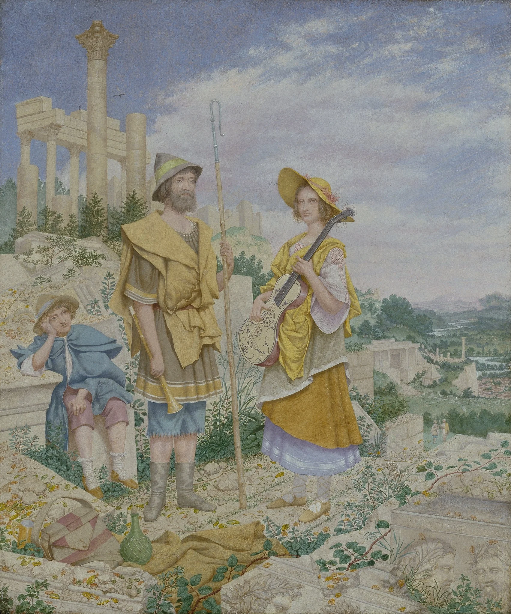 Wandering Musicians, detail