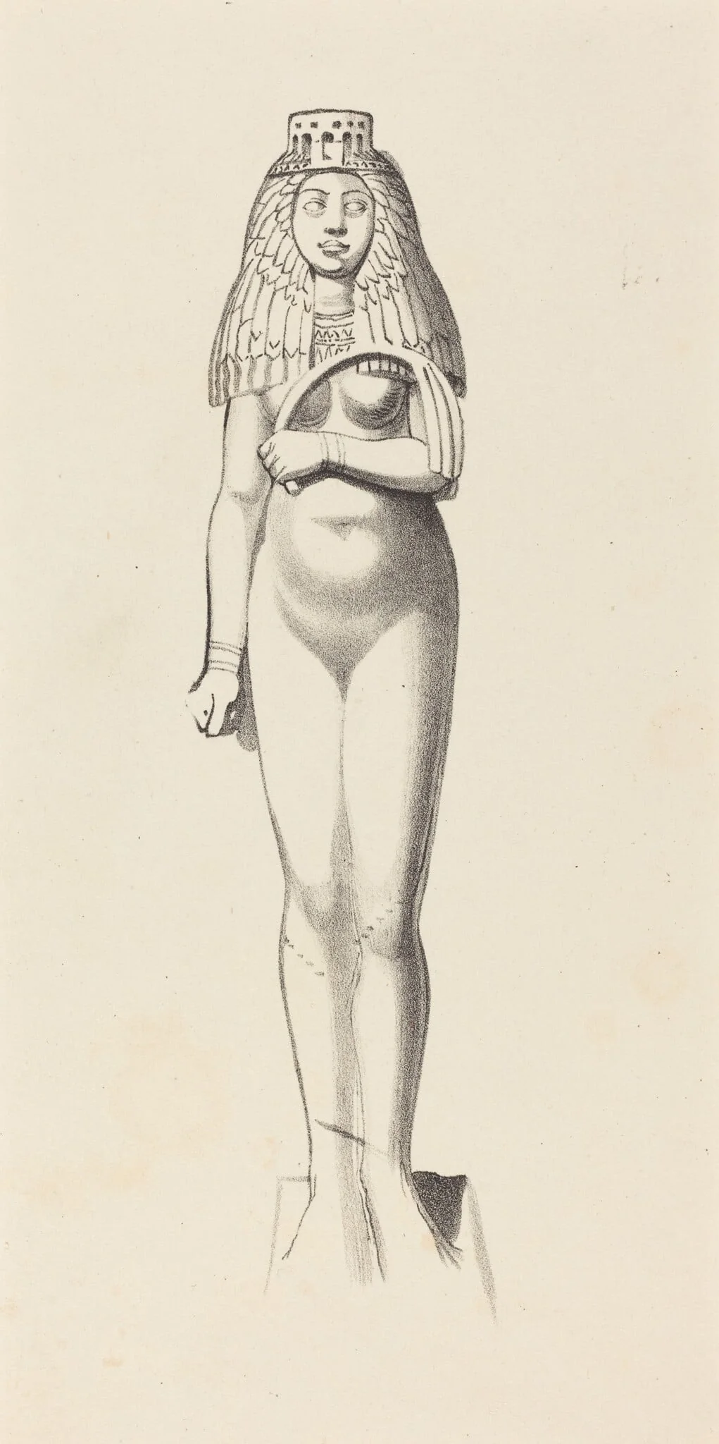 Figure of Bubaste or Isis, detail