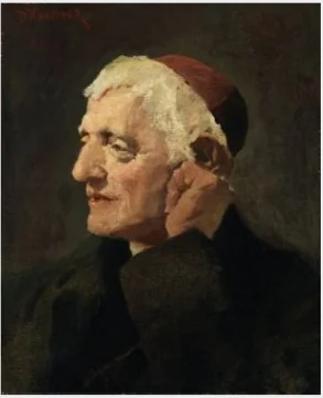 Portrait of Cardinal John Henry Newman (1801-1890), detail