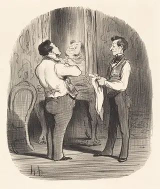 Le Jour ou il s'agit de faire une conquête, by Honoré Daumier, ink, 1847