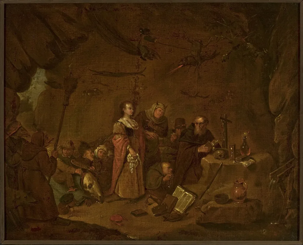 Temptation of St. Anthony, by David Teniers the Younger, oil, 1660