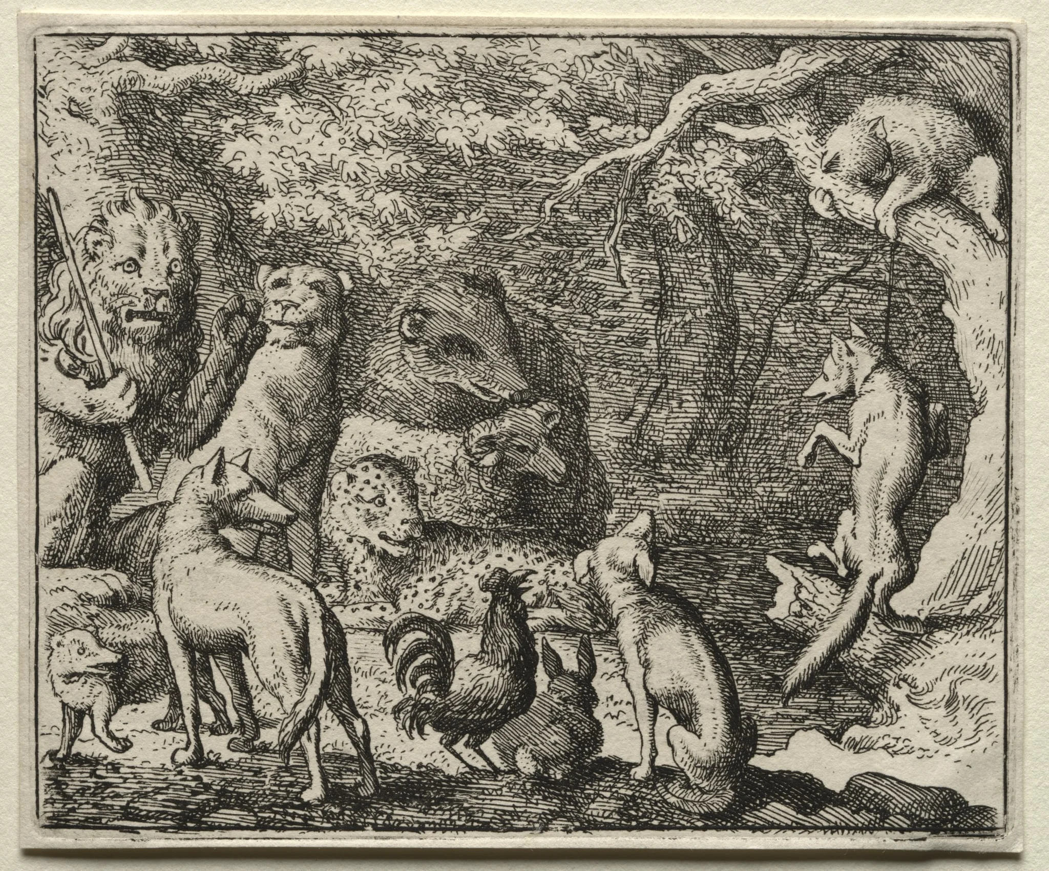 Reynard the Fox: Reynard Asks Permission to Confess, detail