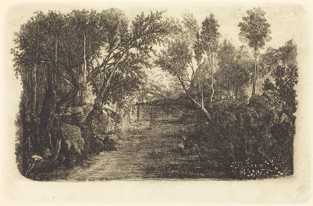 The Water's Course, by Rodolphe Bresdin, ink