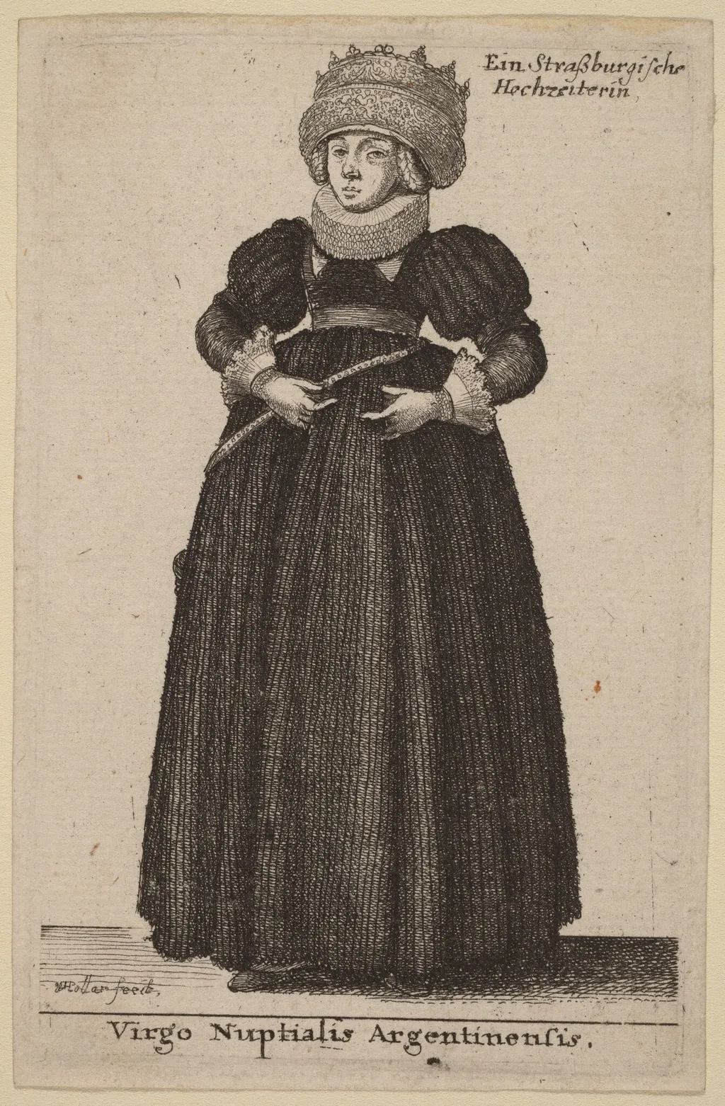 Virgo Nuptialis Argentinensis, by Wenceslaus Hollar, ink, 1647