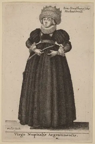 Virgo Nuptialis Argentinensis, by Wenceslaus Hollar, ink, 1647