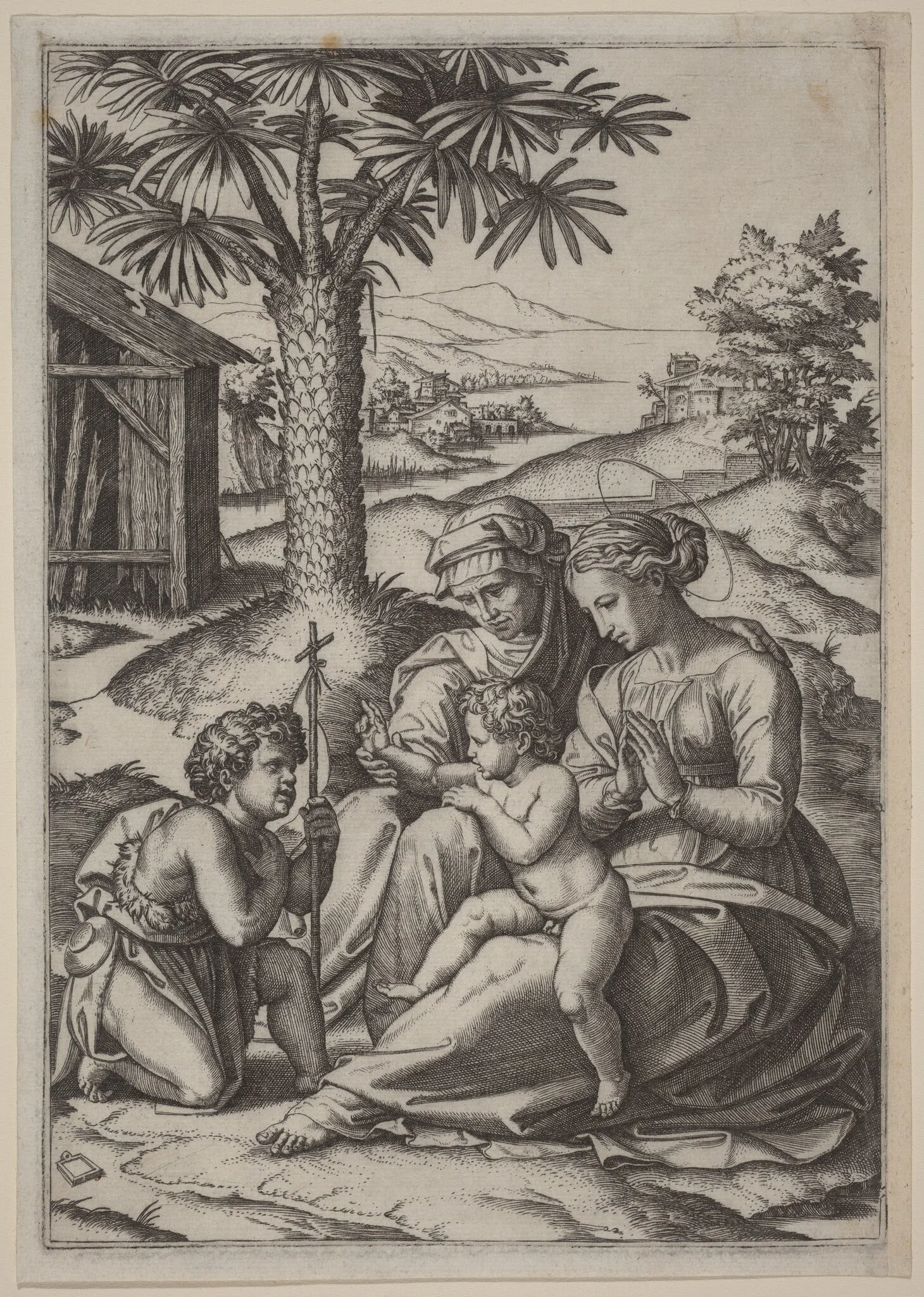 Madonna under a Palm Tree, detail