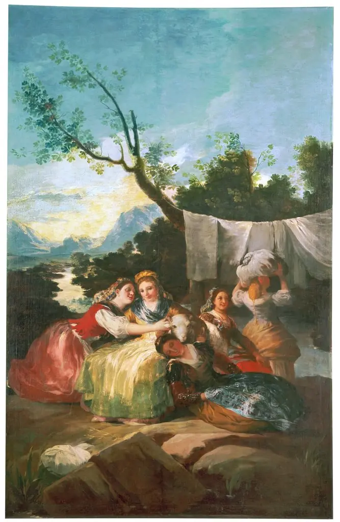 the washerwomen, by Francisco Goya, oil, 1790