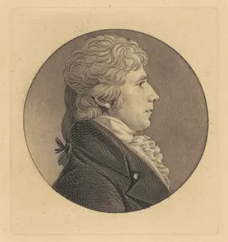 James Campbell, by Charles B. J. Févret de Saint-Mémin, ink, 1804
