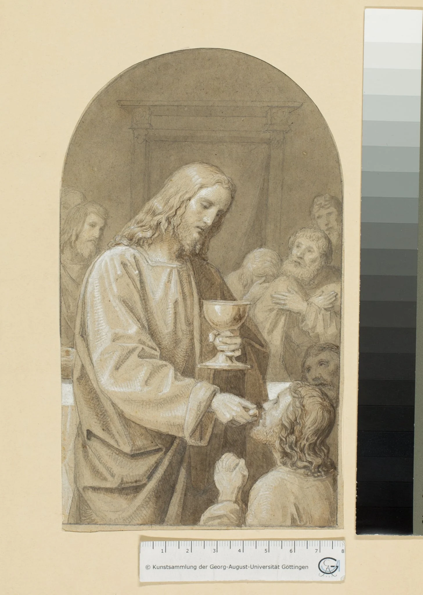 Das letzte Abendmahl (evtl. früher Entwurf für das Walsroder Altargemälde), detail