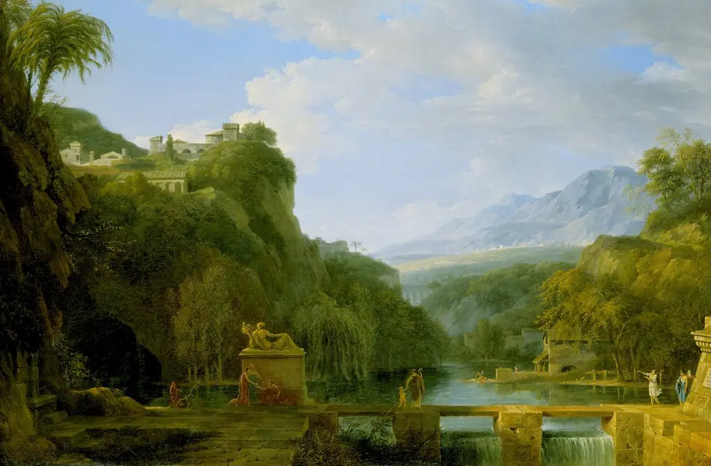 Landscape of Ancient Greece, by Pierre Henri, oil, 1794
