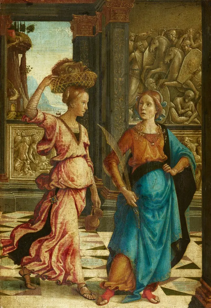 Judith with her servant, by Domenico Ghirlandaio, paint