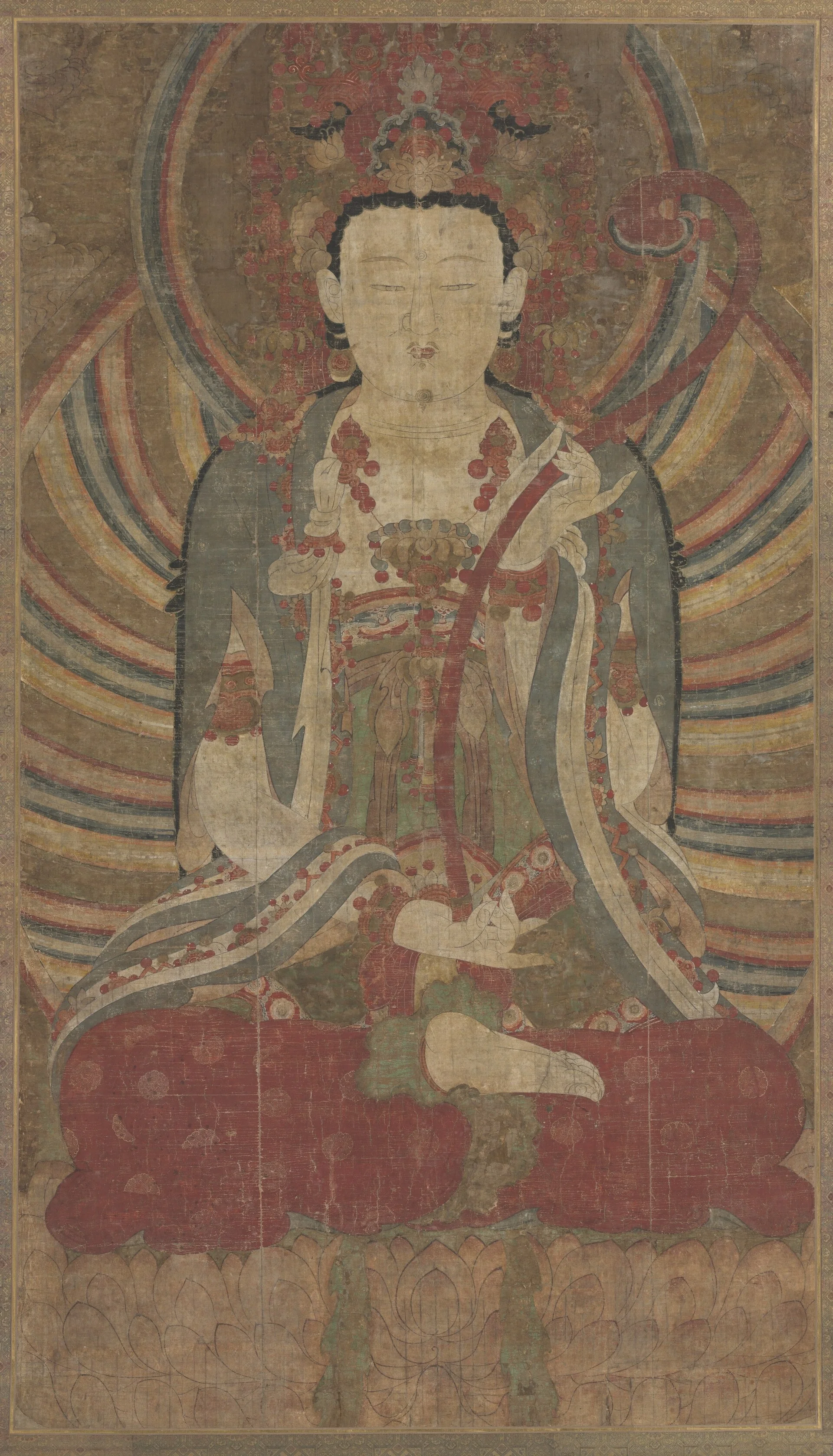 Seated Manjusri, detail
