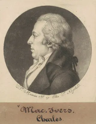 Charles McEvers, by Charles B. J. Févret de Saint-Mémin, ink, 1798