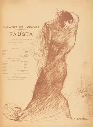 Fausta, by Charles-Lucien Léandre, ink, 1899