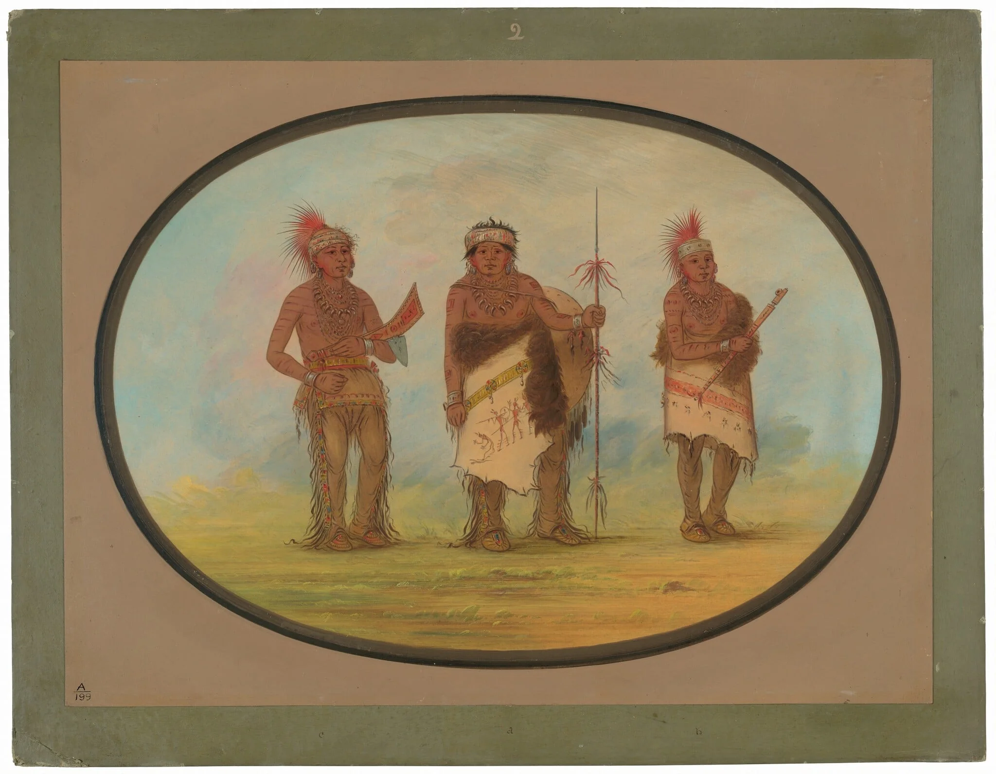 Three Iowa Indians, detail