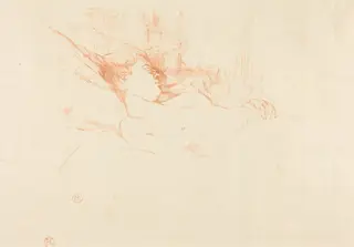 Sleep (Le sommeil), by Henri de Toulouse-Lautrec, ink, 1896