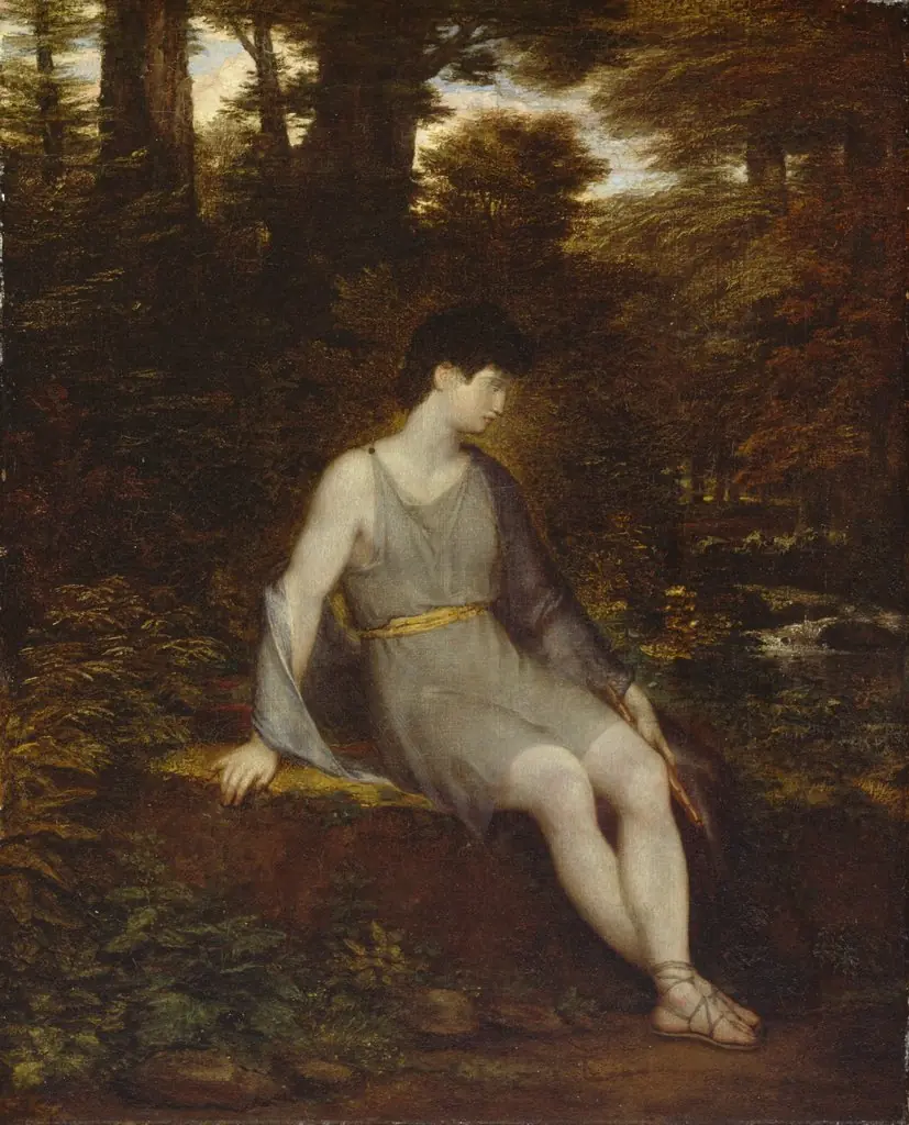 Italian Shepherd Boy, by Washington Allston, oil, 1819