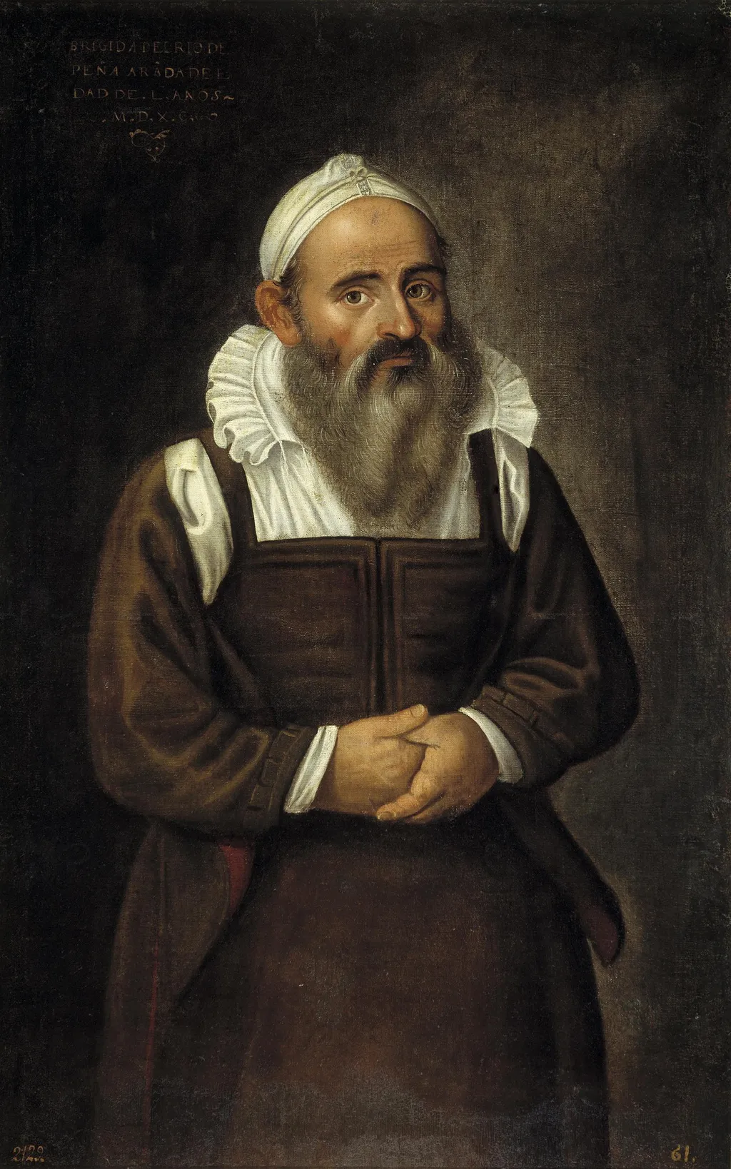 Brígida del Río the Bearded Lady of Peñaranda, by Juan Sánchez Cotán, oil, 1596
