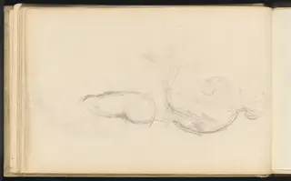 Study of the Allegorical Figure of Health in Rubens' "The Birth of Louis XIII", by Paul Cézanne, graphite, 1882
