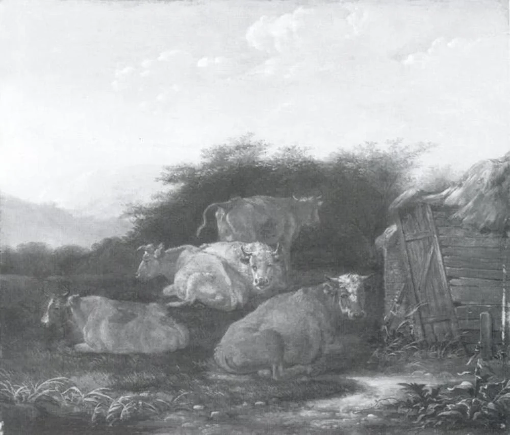 Cattle near a Barn, detail