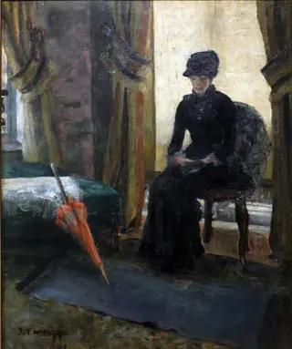 The Sombre Lady, by James Ensor, oil, 1891