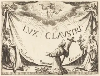 Frontispiece for "The Light of the Cloister", by Jacques Callot, ink, 1628
