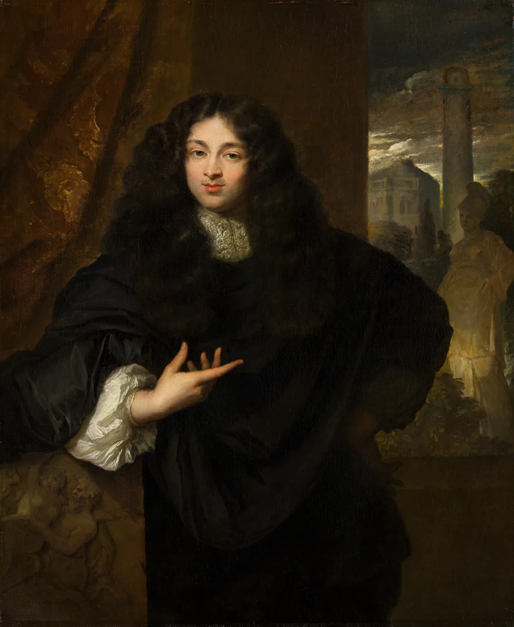 Portrait of Maurits Le Leu de Wilhem (1643- 1724), by Caspar Netscher, oil