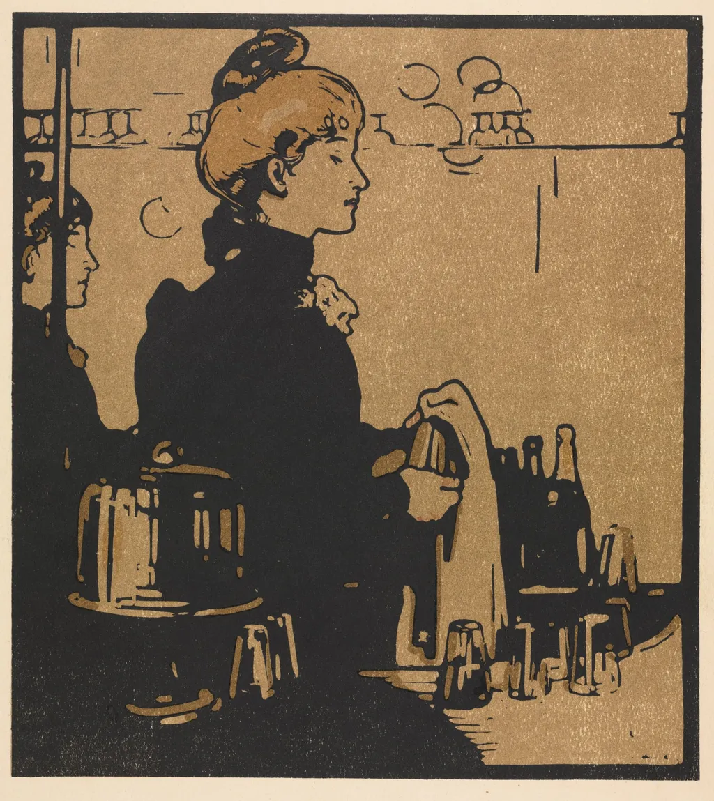 London Types: Barmaid, by William Nicholson, 1898
